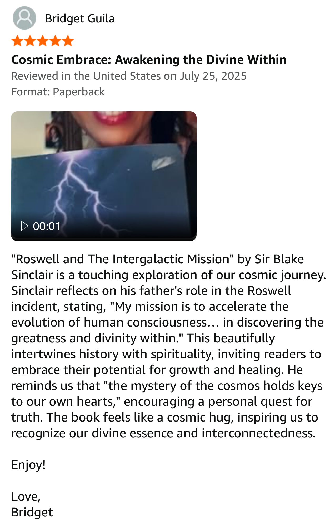 Blake Sinclair amazon review